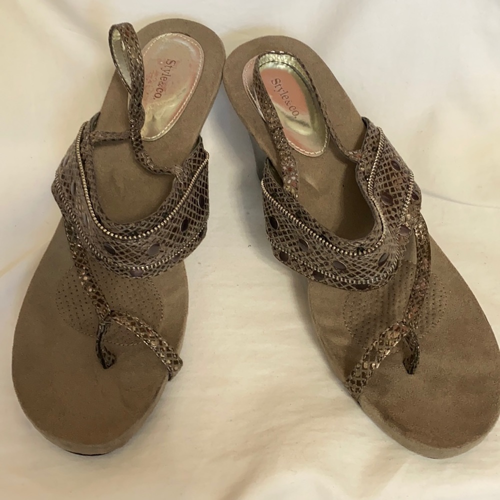 Style & Co Sling Back Wedge Sandals